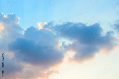 Clouds in the Blue Sky Background 