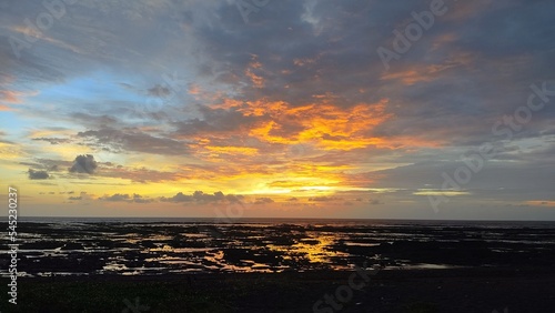 sunset over the sea