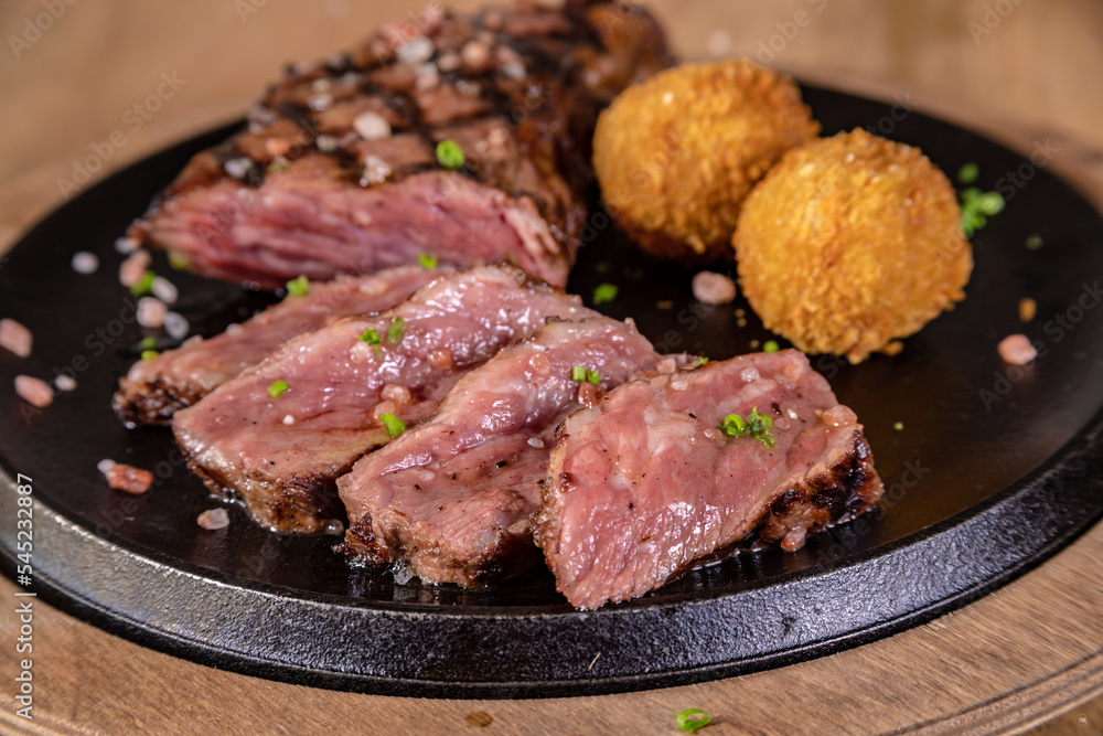 Typical colombian food and drinks, blue term meats Typical colombian food and drinks, blue term meats