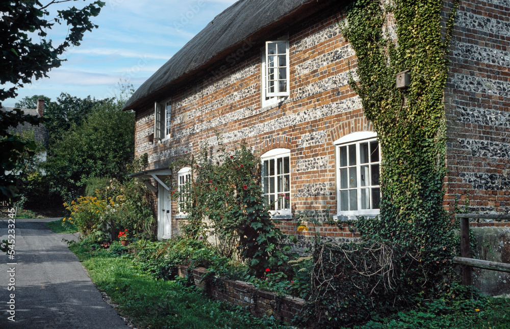 cottage with garden, dorset, england, countryside, eighties, farnham, 