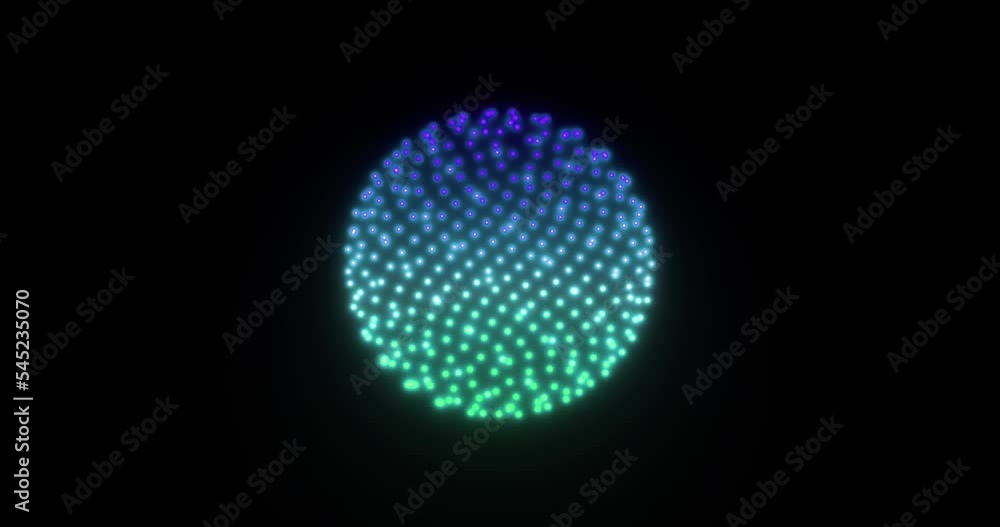 Computer animation of a spinning blue-green ball on black background Computer animation of a spinning blue-green ball on black background