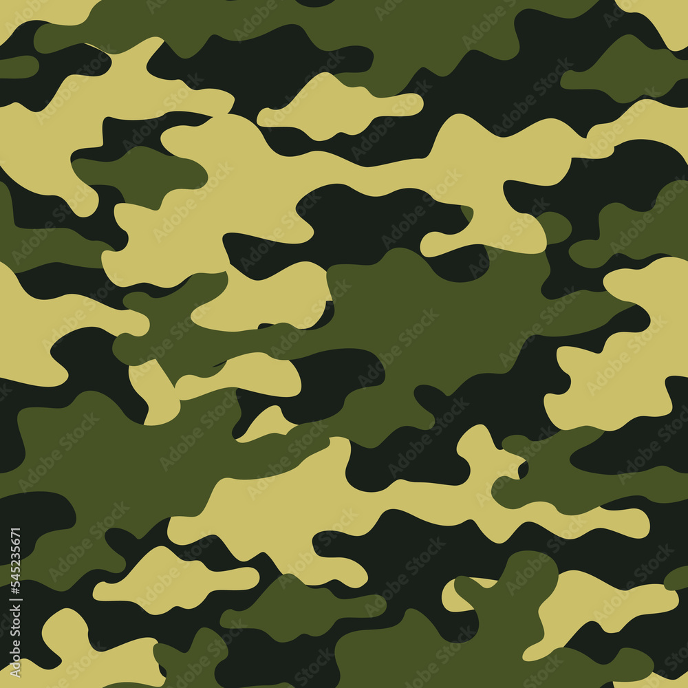 Fototapeta premium Seamless military camouflage. Vector design for textile and vinyl prints. Vector image.