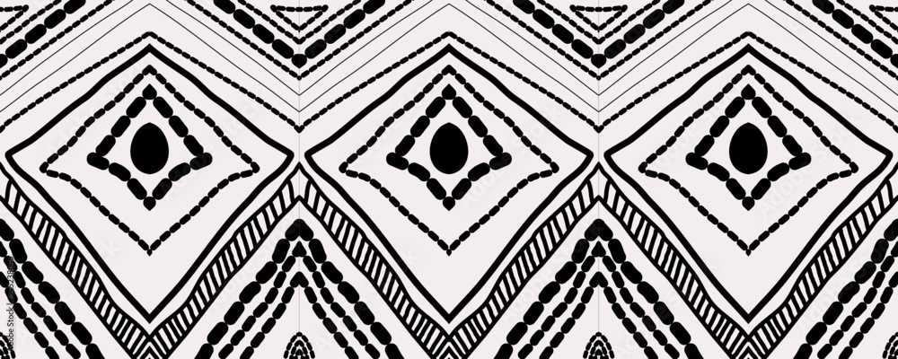 seamless pattern vector black white folk ethnic abstract art tribal embroidery and mexican style print ornament aztec tapestry design wallpaper clothing wrap fabric covering textile book cover book seamless pattern vector black white folk ethnic abstract art tribal embroidery and mexican style print ornament aztec tapestry design wallpaper clothing wrap fabric covering textile book cover book