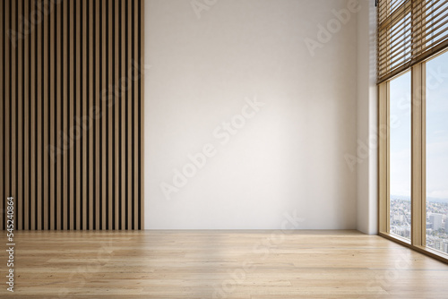 Empty interior room 3d illustration