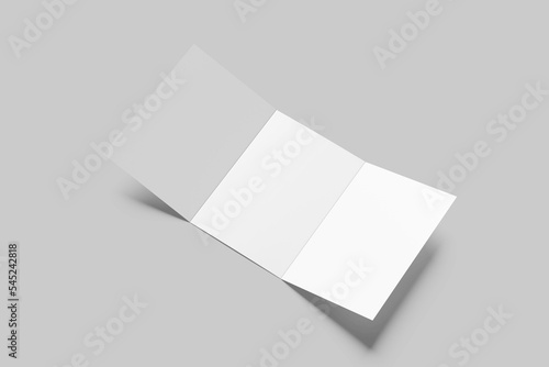 Minimalist a5 trifold brochure mockup