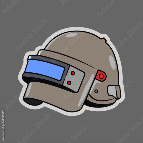 Pubg helmet level 3. Vector illustration