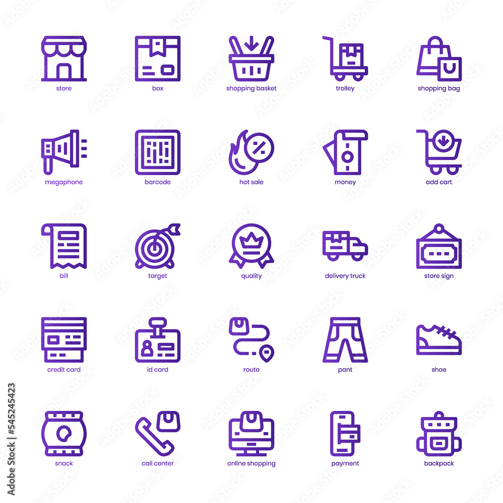 Retail Store icon pack for your website, mobile, presentation, and logo design. Retail Store icon basic line gradient design. Vector graphics illustration and editable stroke. Retail Store icon pack for your website, mobile, presentation, and logo design. Retail Store icon basic line gradient design. Vector graphics illustration and editable stroke.