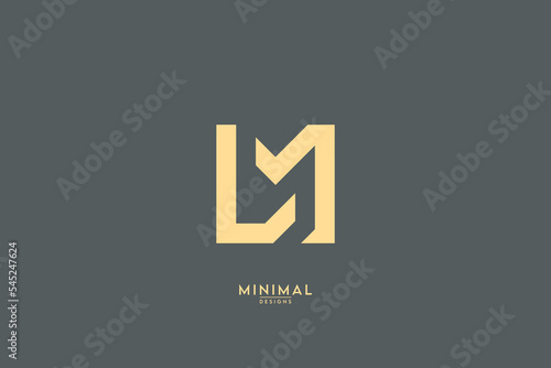 Abstract ML, LM, M, L Letters Logo Initial Based Monogram Icon Vector.