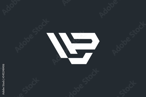 Initial based creative and minimal PL Logo. LP letter monogram icon symbol.