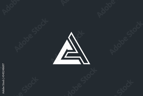 Abstract AC, CA, A, C Letters Logo Monogram icon.