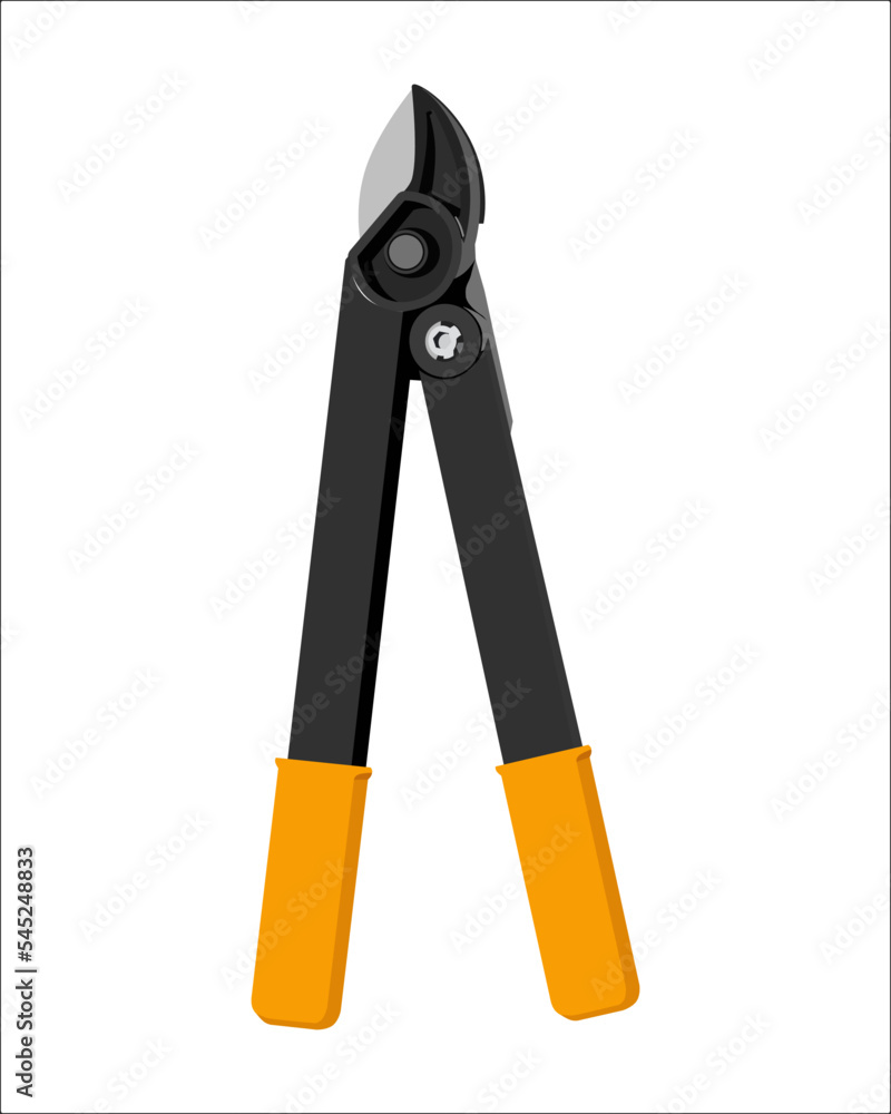 Vector Illustration of Gardening Hand Loppers Tree Cutter Branch Trimmer Limb Clipper isolated. Gardening hand tools Vector Illustration of Gardening Hand Loppers Tree Cutter Branch Trimmer Limb Clipper isolated. Gardening hand tools