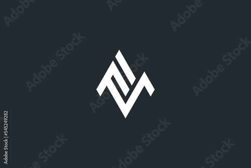 Abstract MF, FM, M, F Letters Logo Monogram icon.