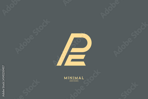 PE, EP Letters Logo Initial Monogram Symbol.