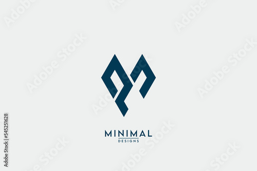 Initial letter MP, PM, M, P Logo Design Vector Template Element.
