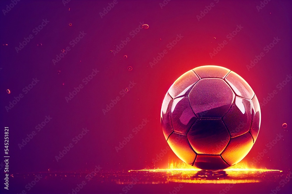 Naklejka premium Midjourney abstract render of football world cup