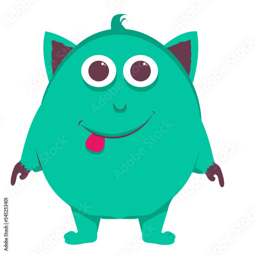 Cute Monster illustration in flat character