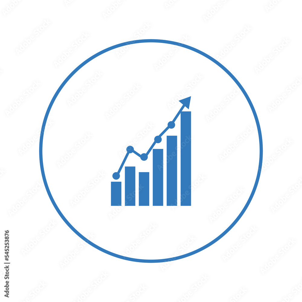 Business growth graph chart icon | Circle version icon | Business growth graph chart icon | Circle version icon |