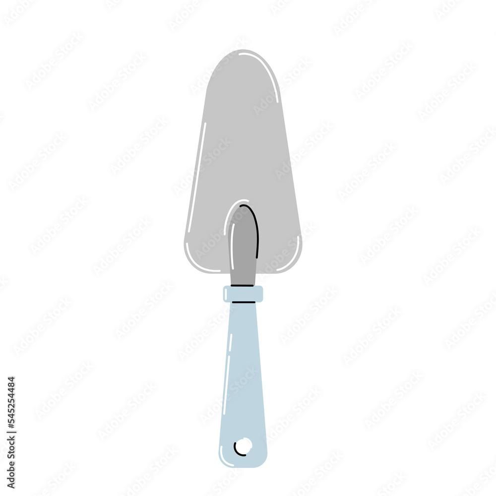 Small garden trowel for gardening. Hand drawn vector illustration. In home gardening tool isolated on white. Small garden trowel for gardening. Hand drawn vector illustration. In home gardening tool isolated on white.