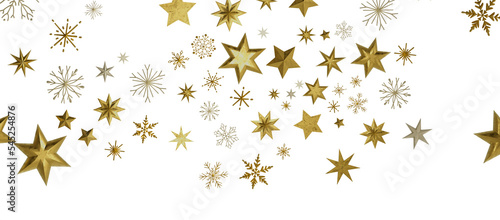 Snowflakes falling for christmas decoration abstract