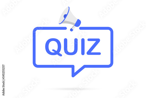 Quiz logo. Questionnaire icon, poll sign, concept of social communication, chatting, interview, discussion, talk, team dialog. Vector illustration