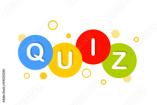 Quiz logo. Questionnaire icon, poll sign, concept of social communication, chatting, interview, discussion, talk, team dialog. Vector illustration