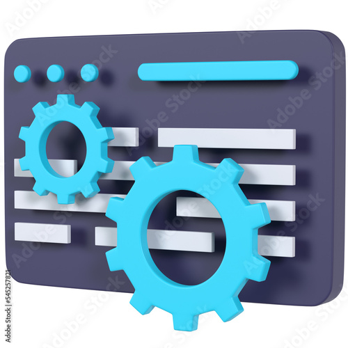 Web maintenance 3D icon