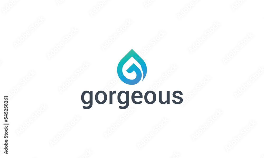Letter G creative modern water drop ecological natural logo Letter G creative modern water drop ecological natural logo