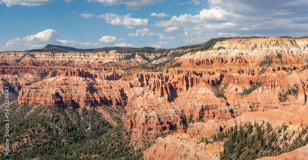 View from Ramparts Overlook in the Cedar Breaks national monument - Utah - amphitheater View from Ramparts Overlook in the Cedar Breaks national monument - Utah - amphitheater