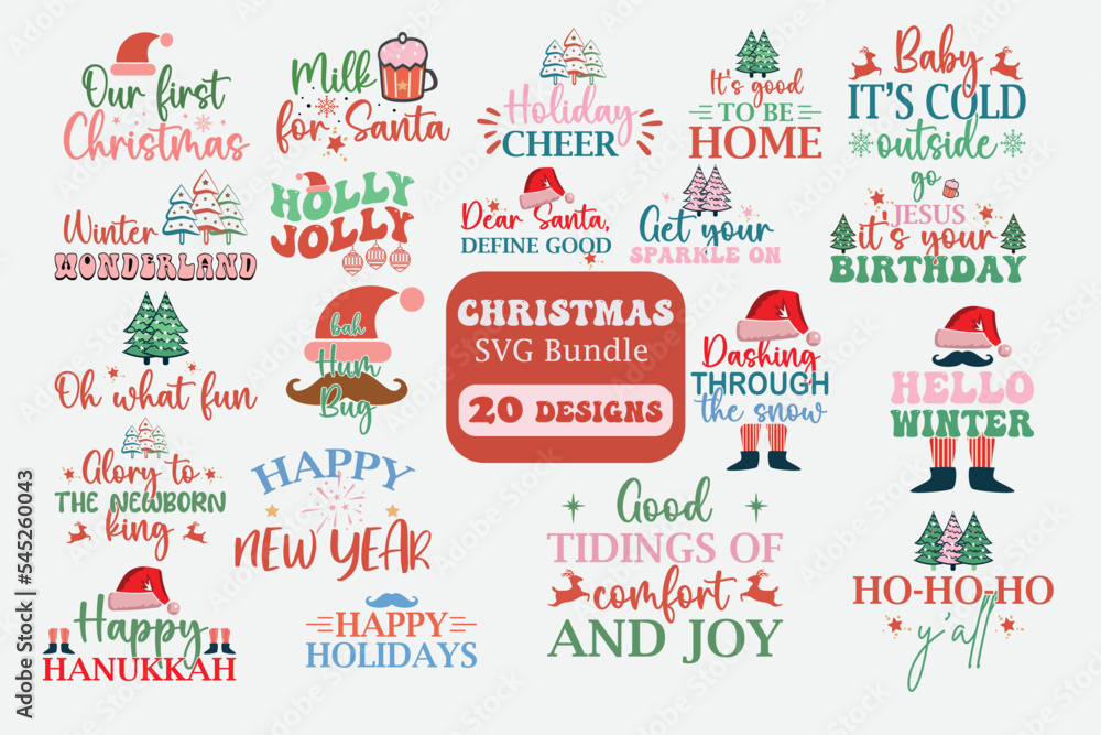 Christmas SVG Bundle, Christmas t shirt, Christmas vector. Christmas SVG Bundle, Christmas t shirt, Christmas vector.