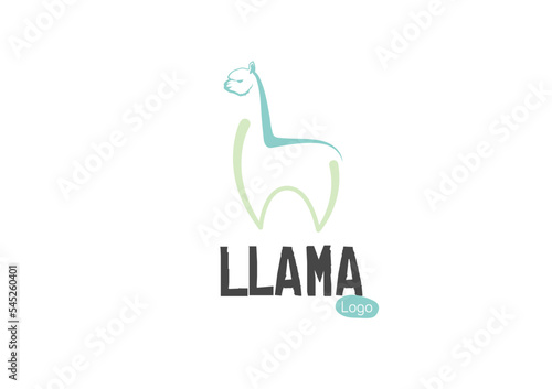 South American llama, logo concept
