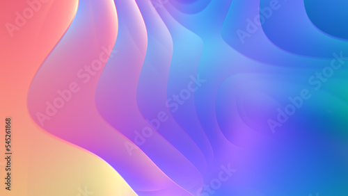 Abstract illustration in holographic colour, futuristic wallpaper.