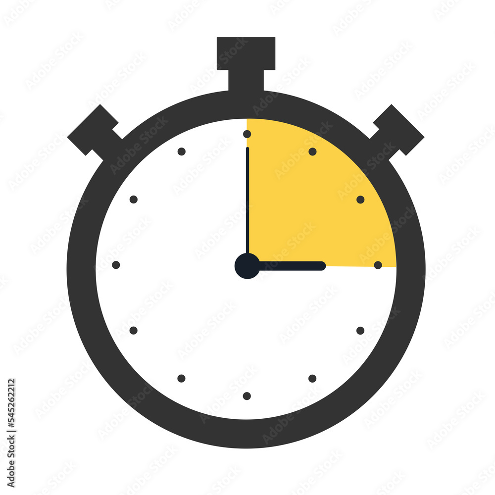 Obraz premium Stopwatch icon 3 hours. Three hours round clock with arrows.