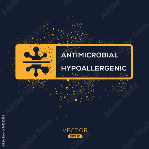 Creative (Antimicrobial hypoallergenic) Icon, Vector sign.