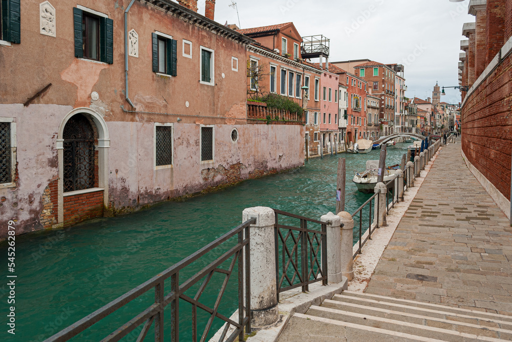 View of the canal Rio de la Fornace in Venice, Italy