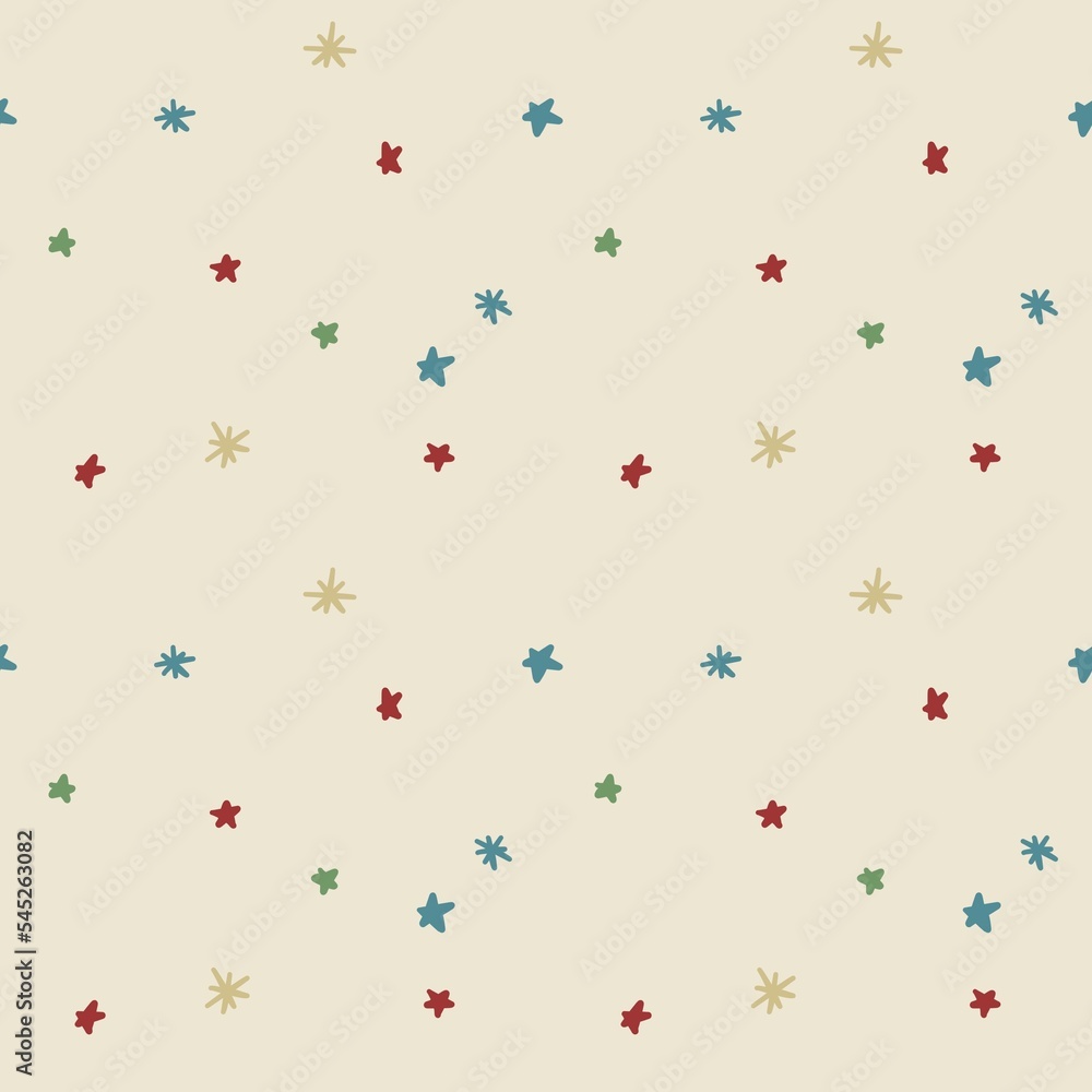 seamless beige christmas pattern with