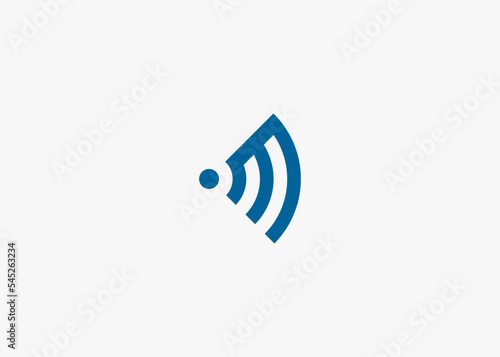 letter m wifi logo design vector illustration template