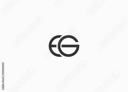 initials letter eg or ge logo design vector illustration template photo