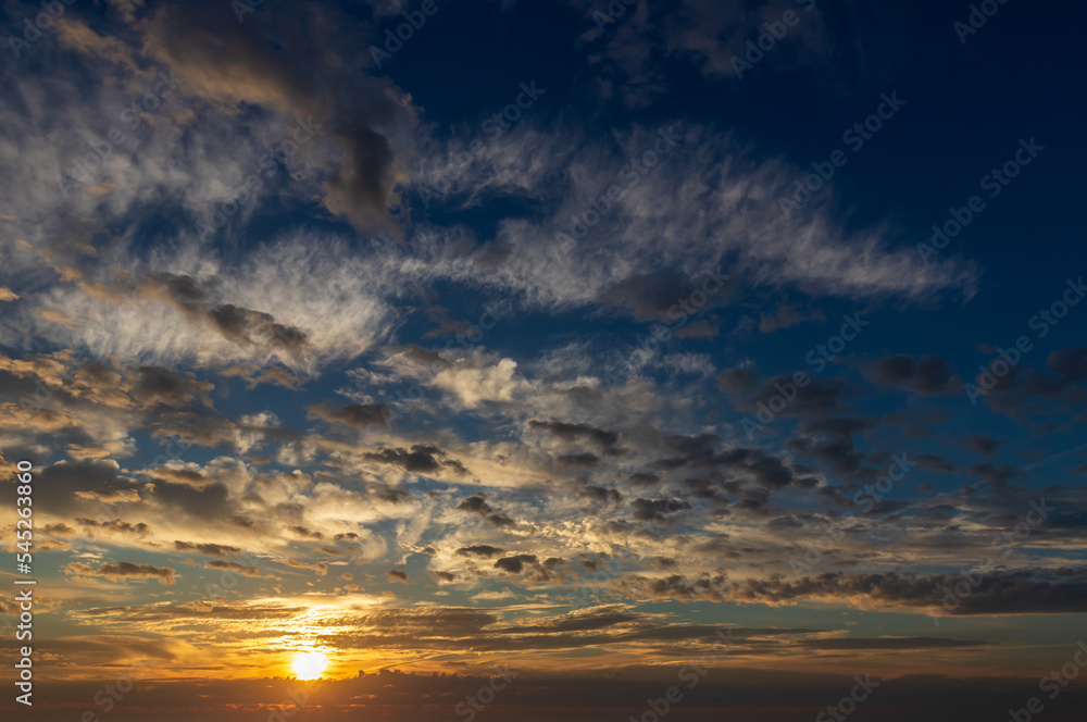 Sunrise dramatic clouds