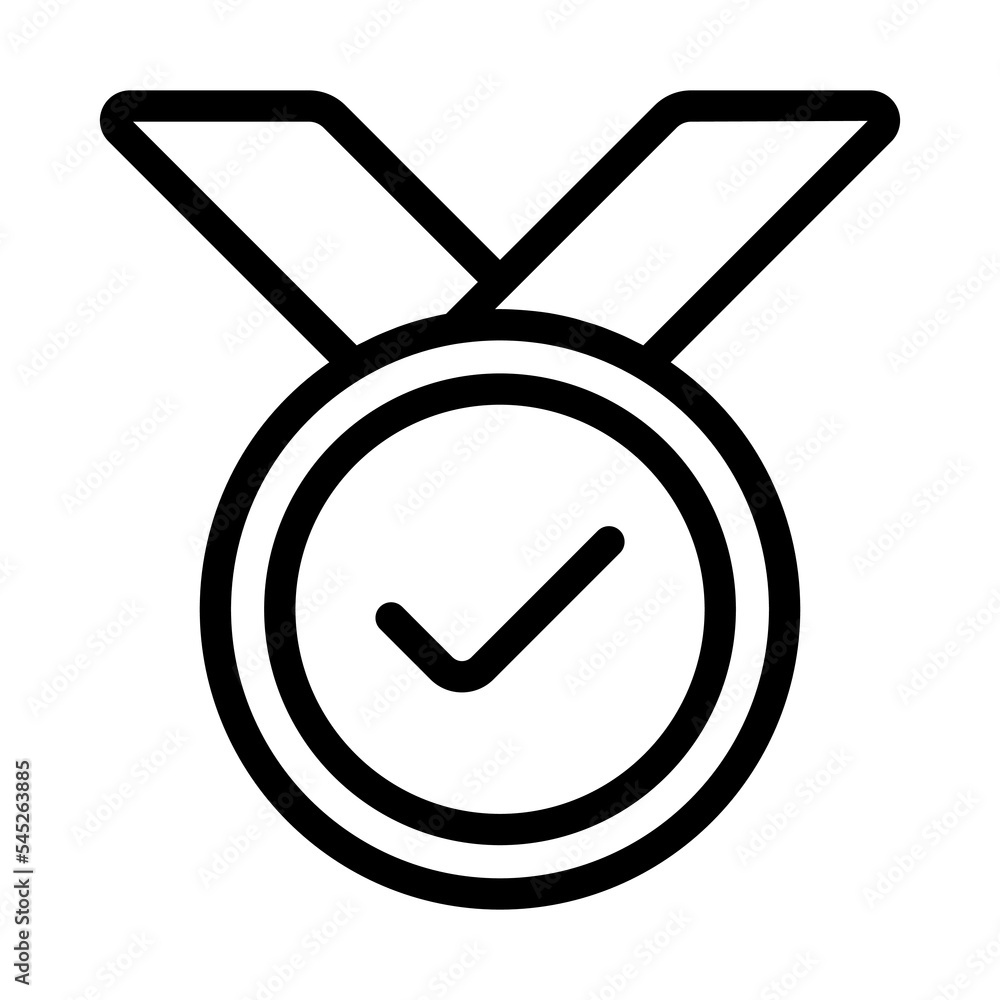 Award medal line icon on white background Award medal line icon on white background