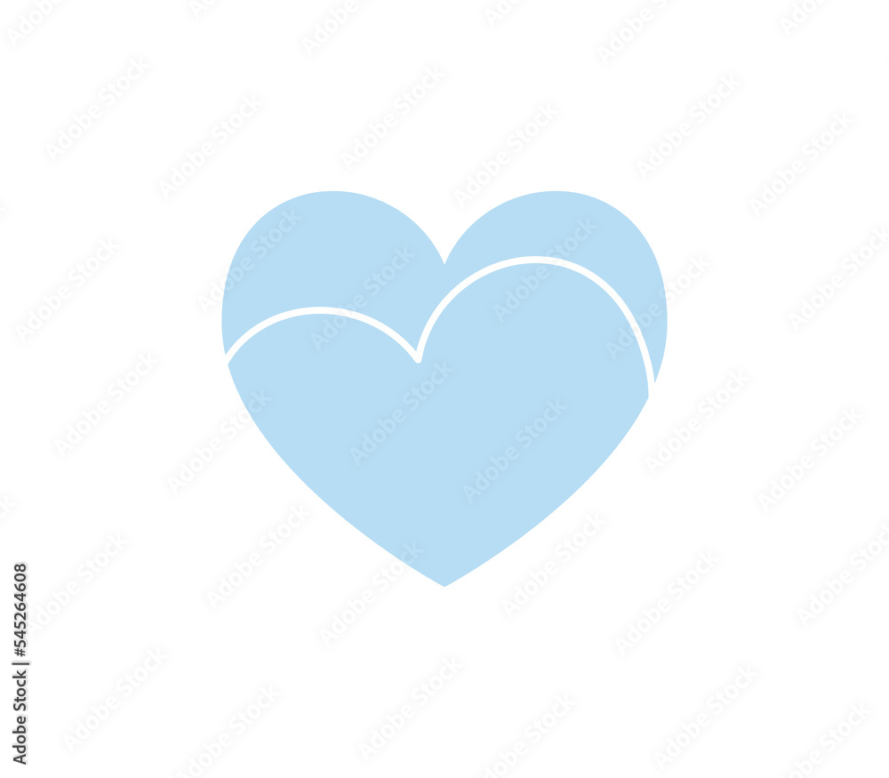 Heart icon and happy symbol simple shape concept flat illustration.
