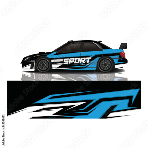 Car decal wrap design vector