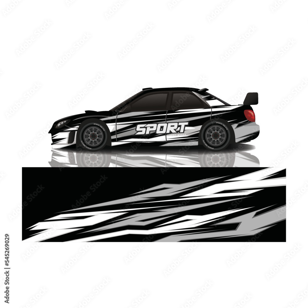 Car decal wrap design vector Car decal wrap design vector