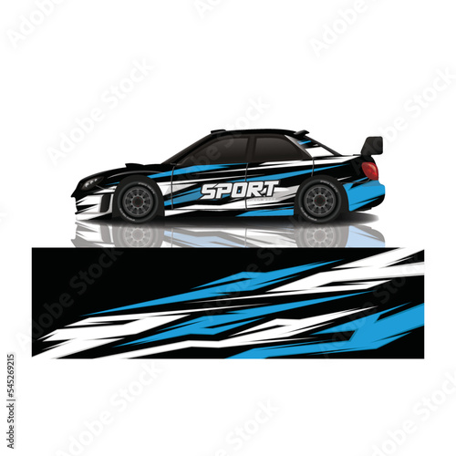 Car decal wrap design vector