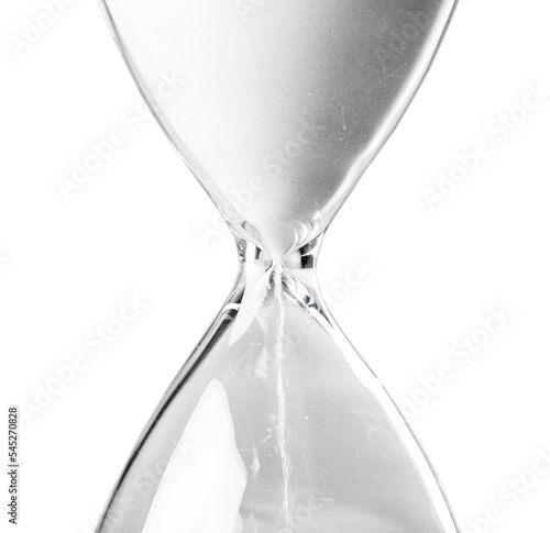 The concept with old hourglass falling sand