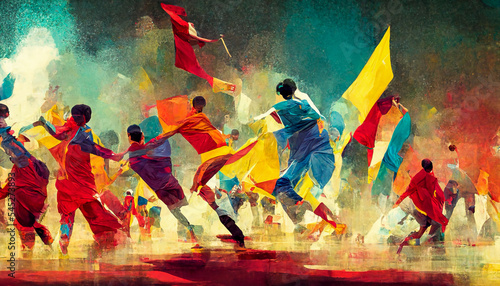 illustration of the soccer world cup in qatar 2022 02 #545273893