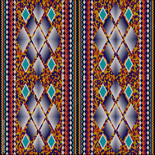 Folk ornament, national pattern, ethnic embroidery, ornamental texture, traditional geometric motives of the tribes of the Australian continent.