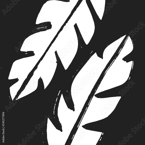 Hand drawing vector flowers in Woodcut Style