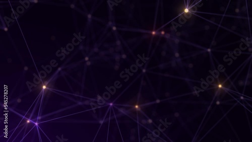 Network connection structure. Connecting points and lines. Big data. Abstract technology background. 3d rendering.