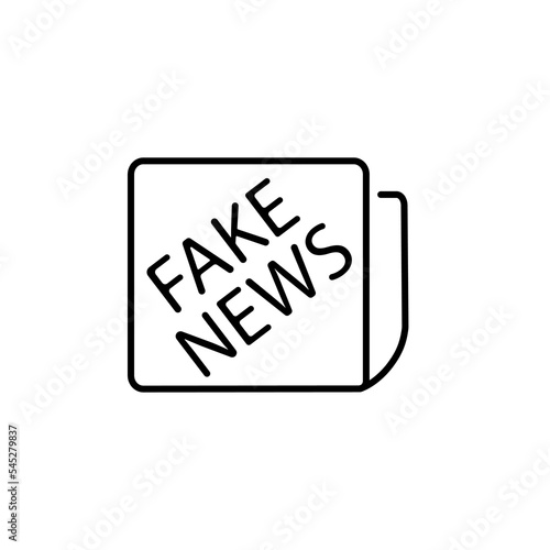 Fake news line icon vector eps 10