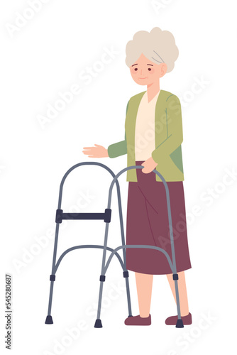 grandmother with walker